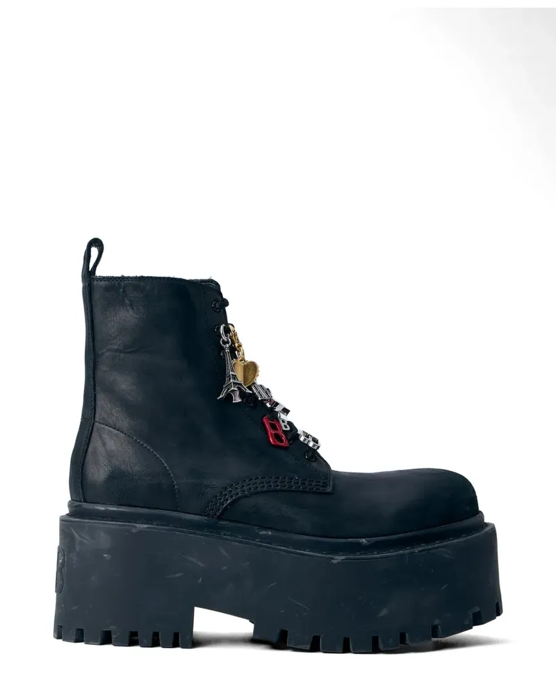 Balenciaga charm-embellished platform ankle boots - Schwarz Schwarz