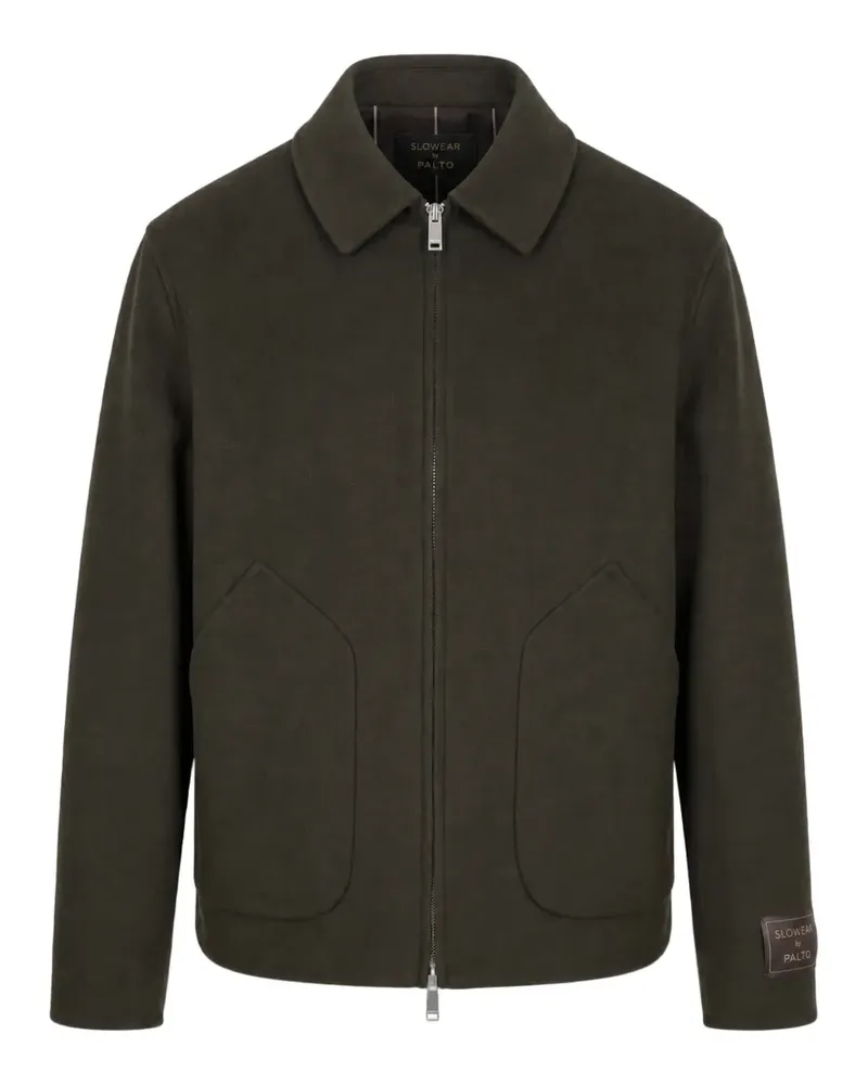 Slowear Jacke mit aufgesetzter Reißverschlusstasche - Grün Grün