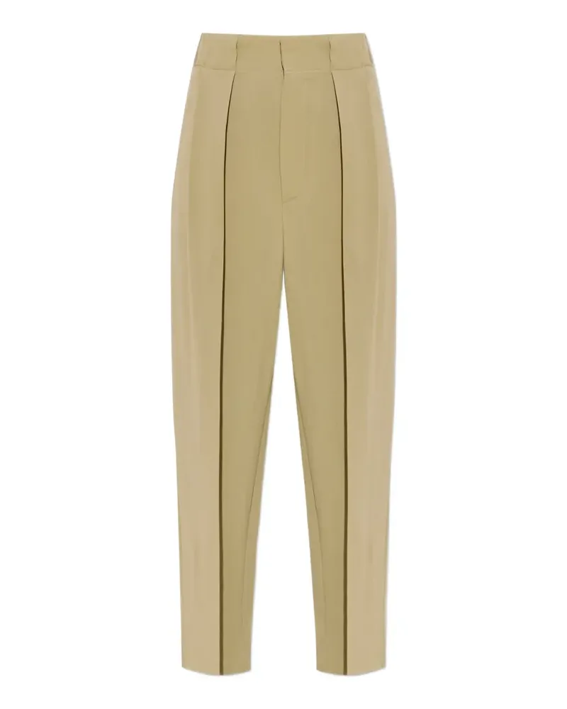 Victoria Beckham Straight-Leg-Hose mit Falten - Nude Nude