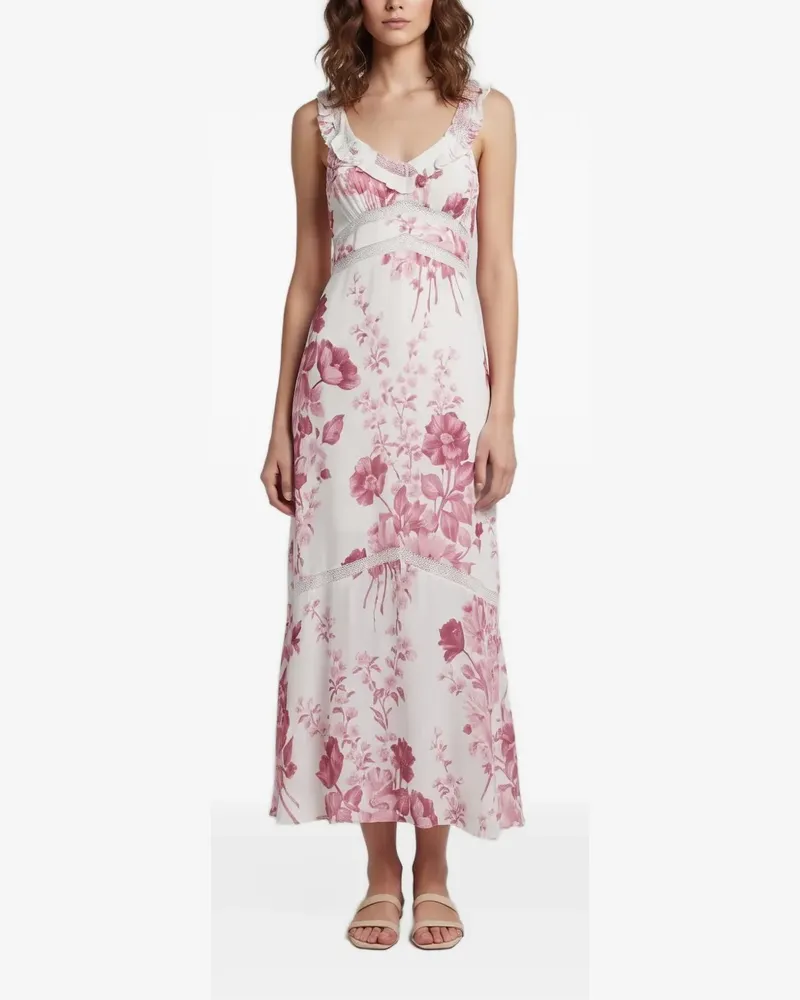 Reformation Purdie floral-print midi dress - Weiß Weiß