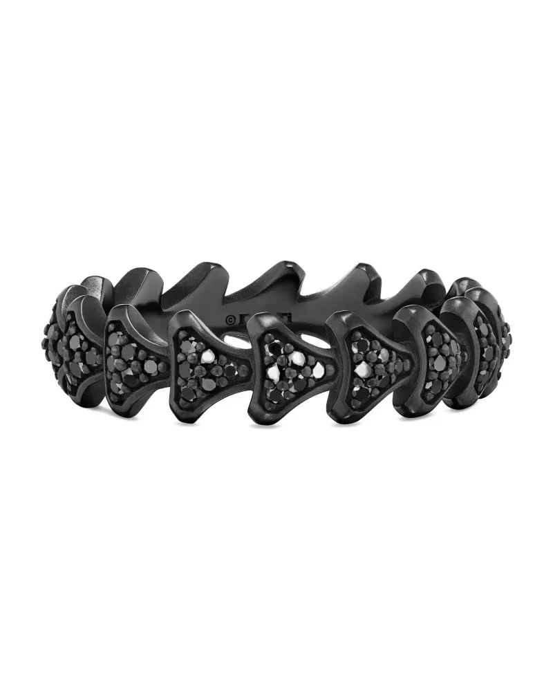 David Yurman Armory® Ring aus Titan mit schwarzen Diamanten Schwarz