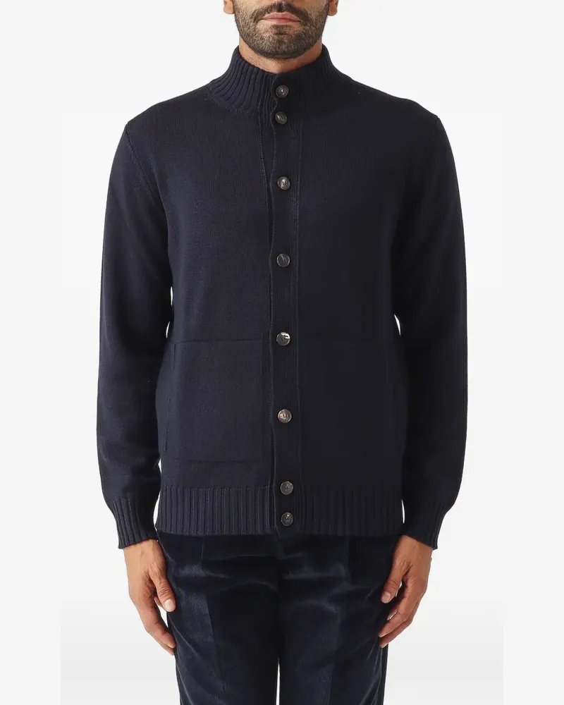 Filippo de Laurentiis high-neck button-up cardigan - Blau Blau