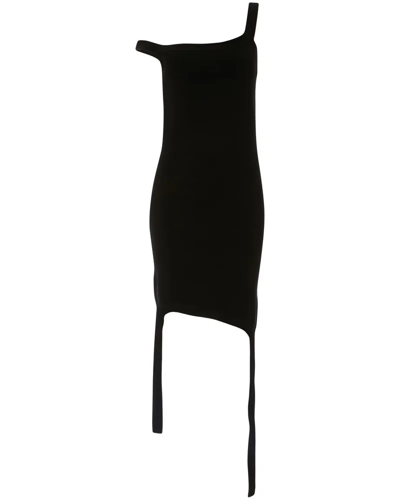 J.W.Anderson Asymmetrisches Minikleid - Schwarz Schwarz