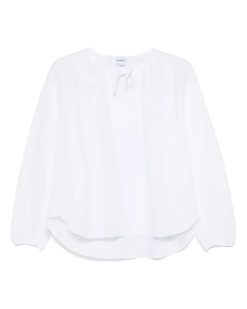 ASPESI Bluse aus Leinen - Weiß Weiß