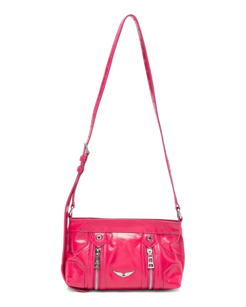 Zadig & Voltaire Sunny Mood patent-leather shoulder bag - Rosa Rosa