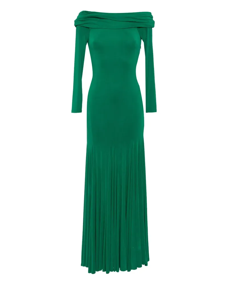 Alice + Olivia Kleid mit drapierten Akzenten - Grün Grün