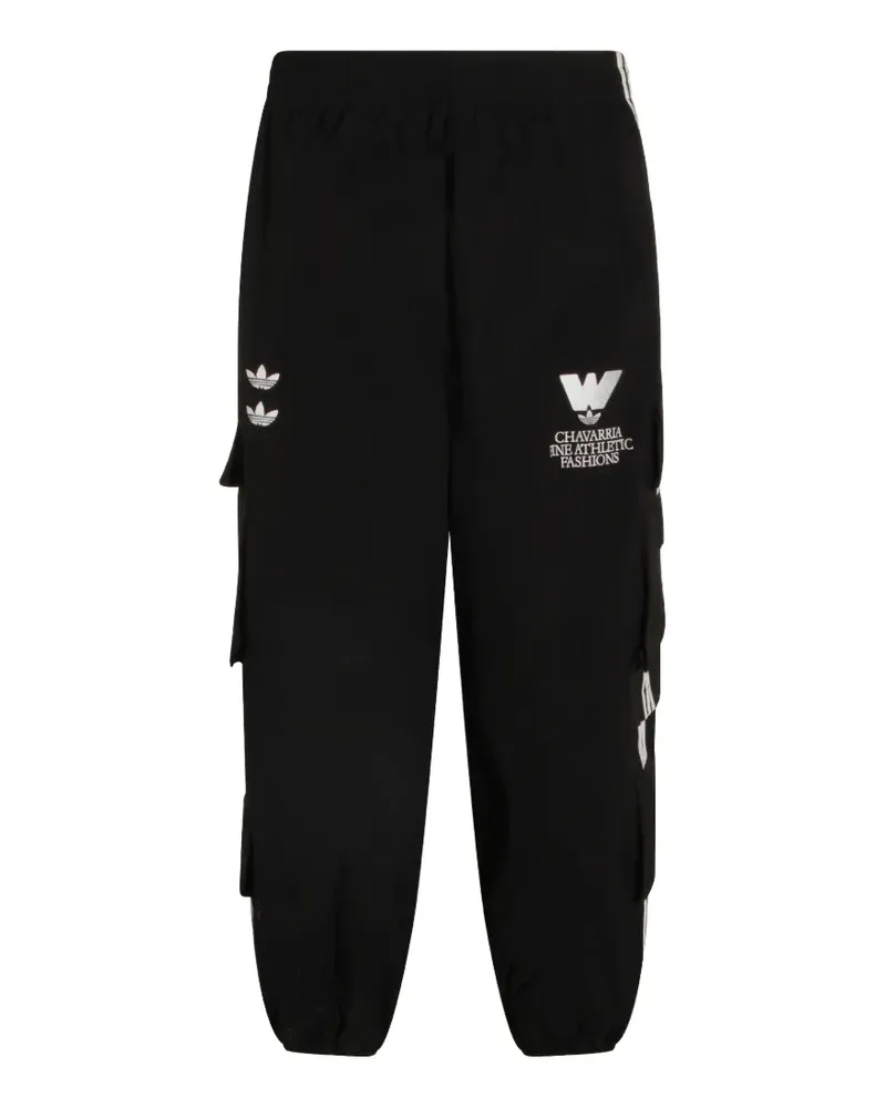 adidas x Willy Chavarria embroidered track pants - Schwarz Schwarz