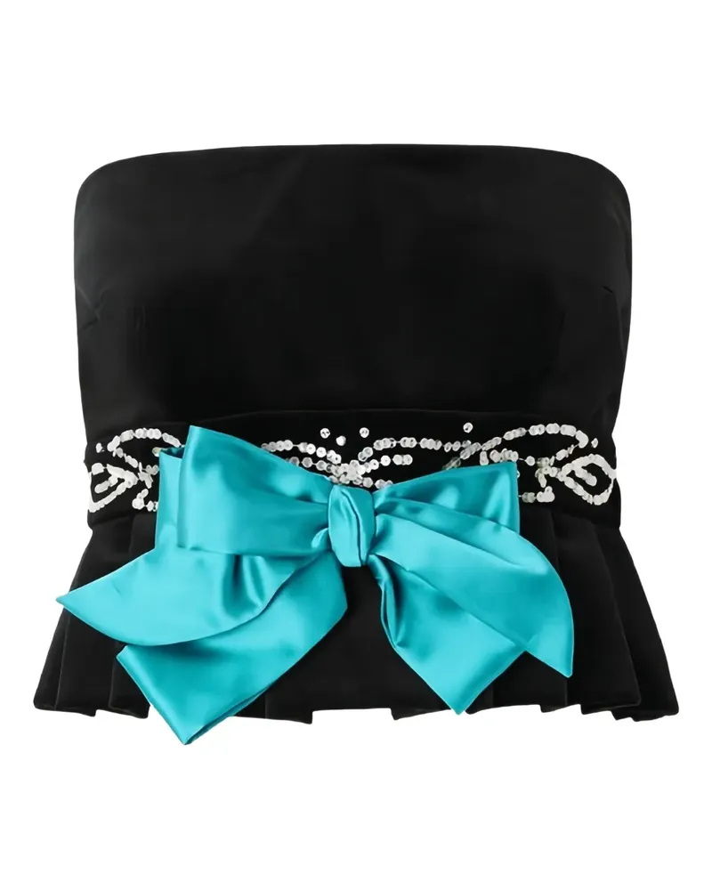 Valentino Garavani Bluse mit Pailletten - Schwarz Schwarz