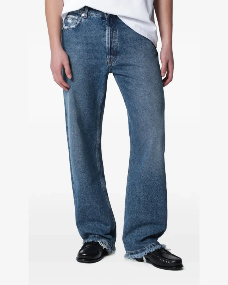 Séfr frayed-cut regular jeans - Blau Blau