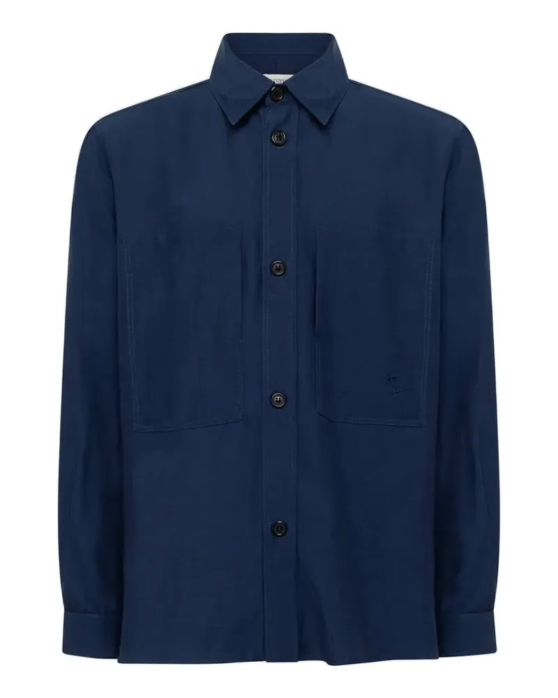 Laneus chest-pocket overshirt - Blau Blau