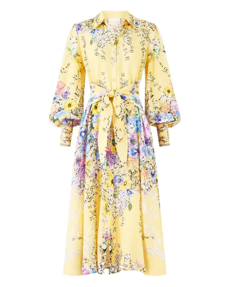 Camilla Darling Buds Midi-Hemdkleid - Gelb Gelb
