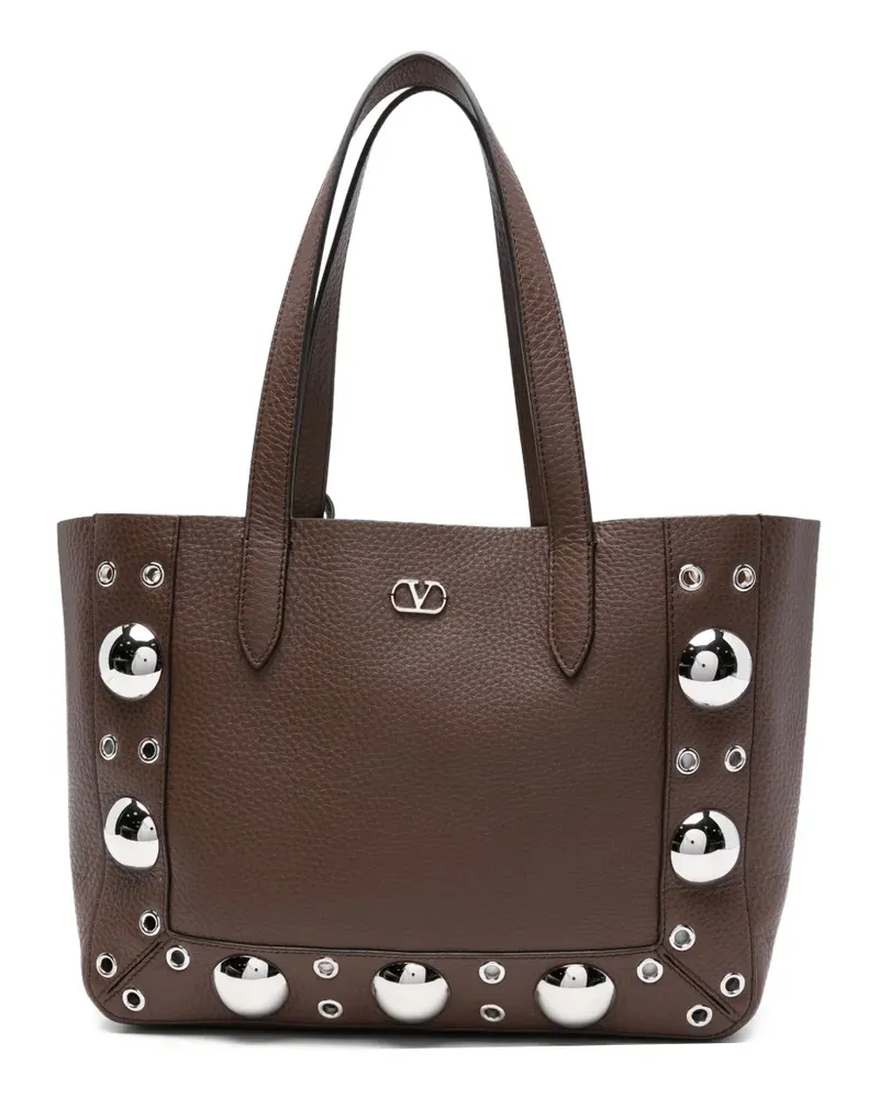 Valentino Garavani Tote Bag mit Metallic-Ösen - Braun Braun