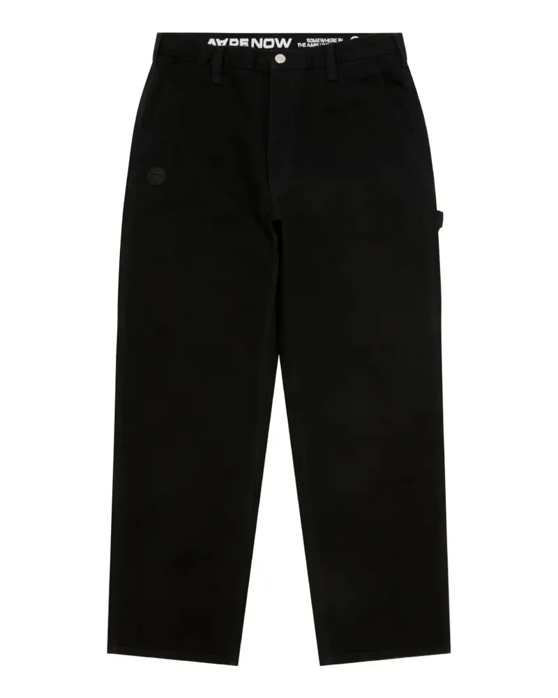 BAPE logo-detail wide-leg trousers - Schwarz Schwarz