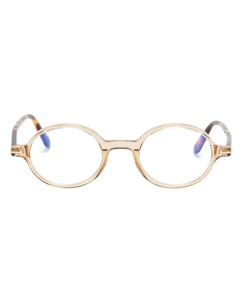 Tom Ford FT5975B Brille mit rundem Gestell - Braun Braun