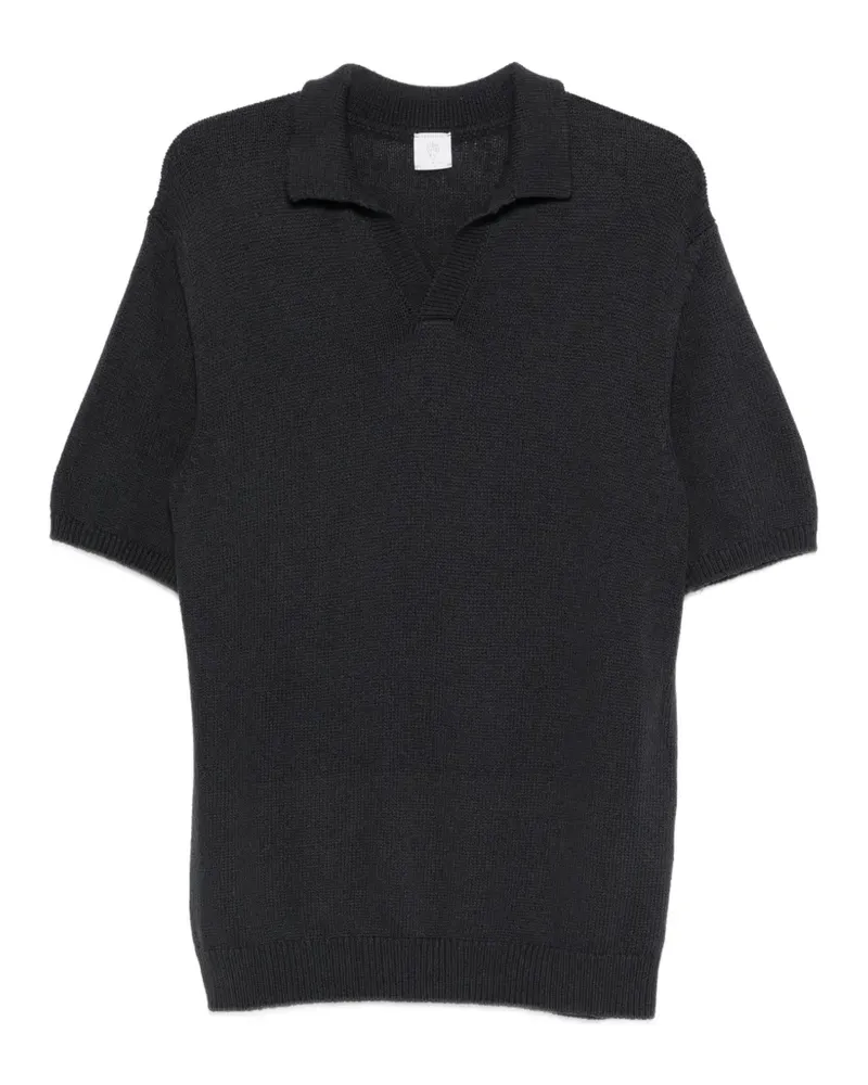 Eleventy Poloshirt mit kurzen Ärmeln - Schwarz Schwarz