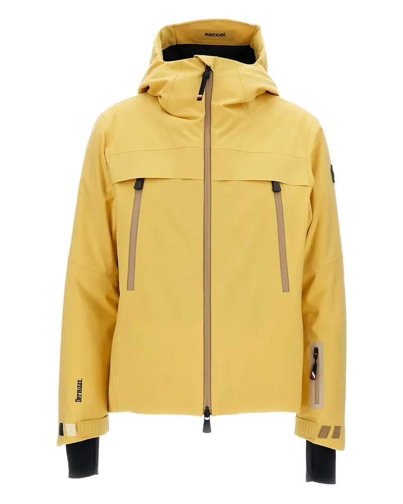 Moncler integrated-hood zip jacket - Gelb Gelb