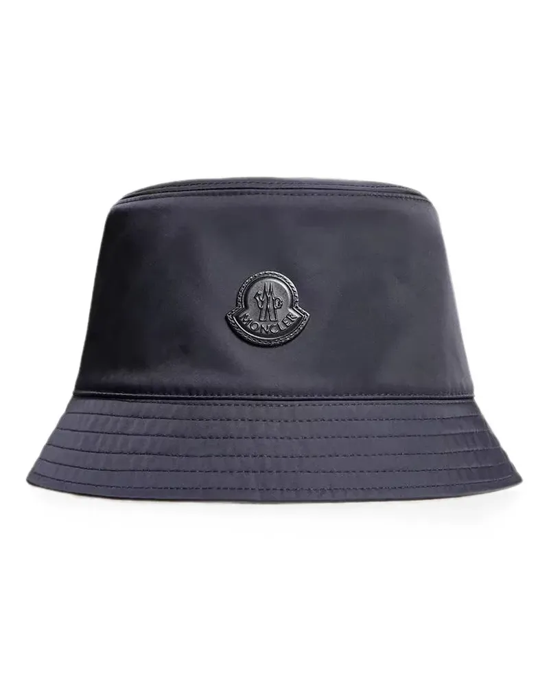 Moncler Gabardine-Fischerhut mit Logo - Blau Blau