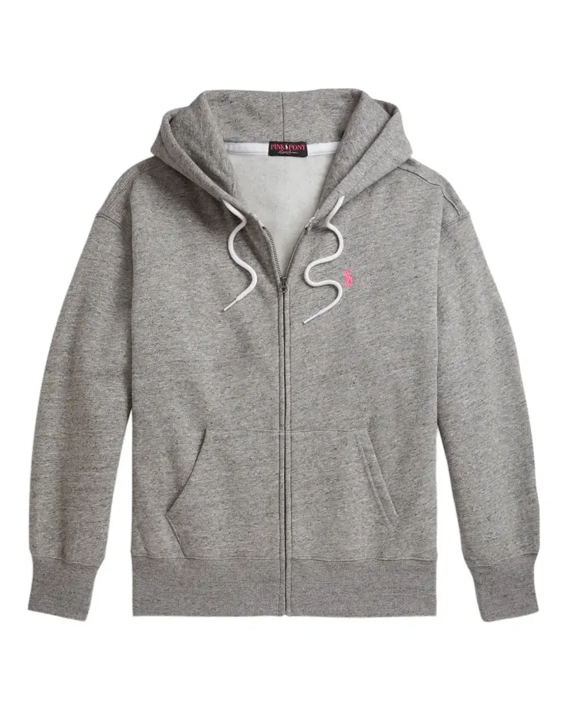 Ralph Lauren Pink Pony zip-up hoodie - Grau Grau