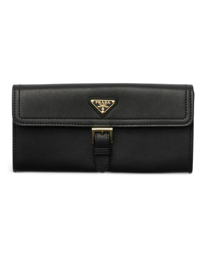 Prada large nappa-leather wallet - Schwarz Schwarz