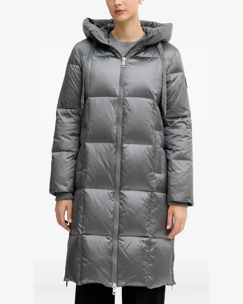 Mos Mosh Gesteppter MMNova Kapuzenmantel - Grau Grau