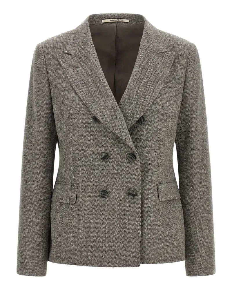Tagliatore Coreen Blazer mit Fischgrätenmuster - Grau Grau
