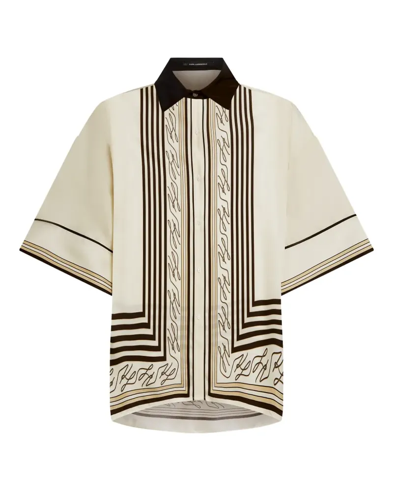 Karl Lagerfeld Gestreiftes Hemd - Nude Nude