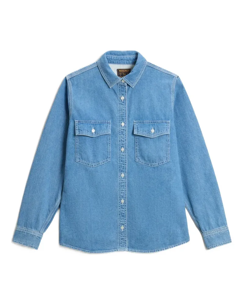 Woolrich Hemd mit Brusttasche - Blau Blau