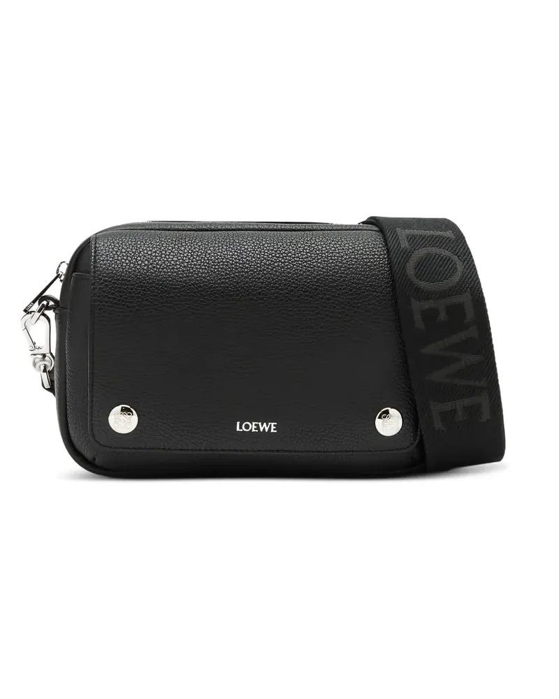 Loewe Kuriertasche aus strukturiertem Leder - Schwarz Schwarz