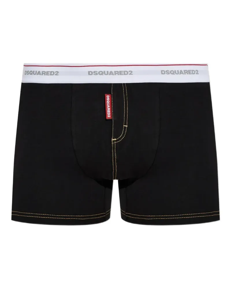 Dsquared2 logo-waistband contrast-stitch boxers - Blau Blau