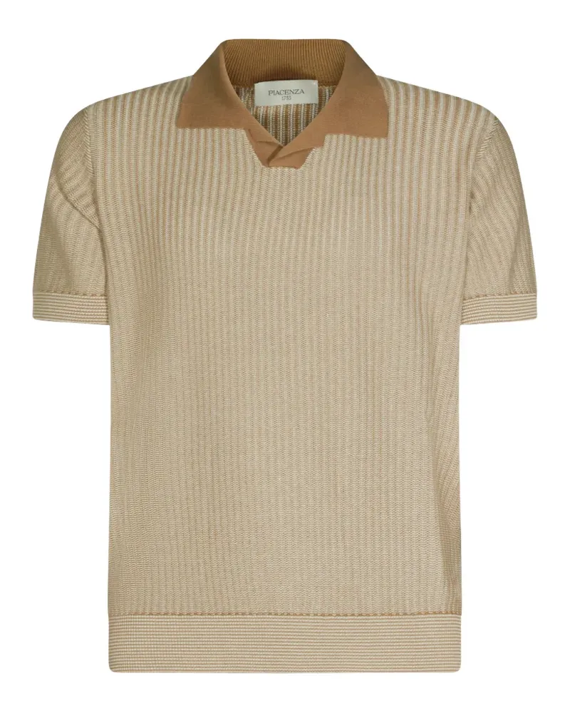 Piacenza Cashmere ribbed-knit T-shirt - Nude Nude