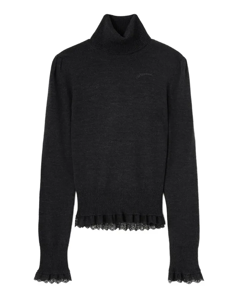 Ganni Rollkragenpullover aus Merinowolle - Nude Nude