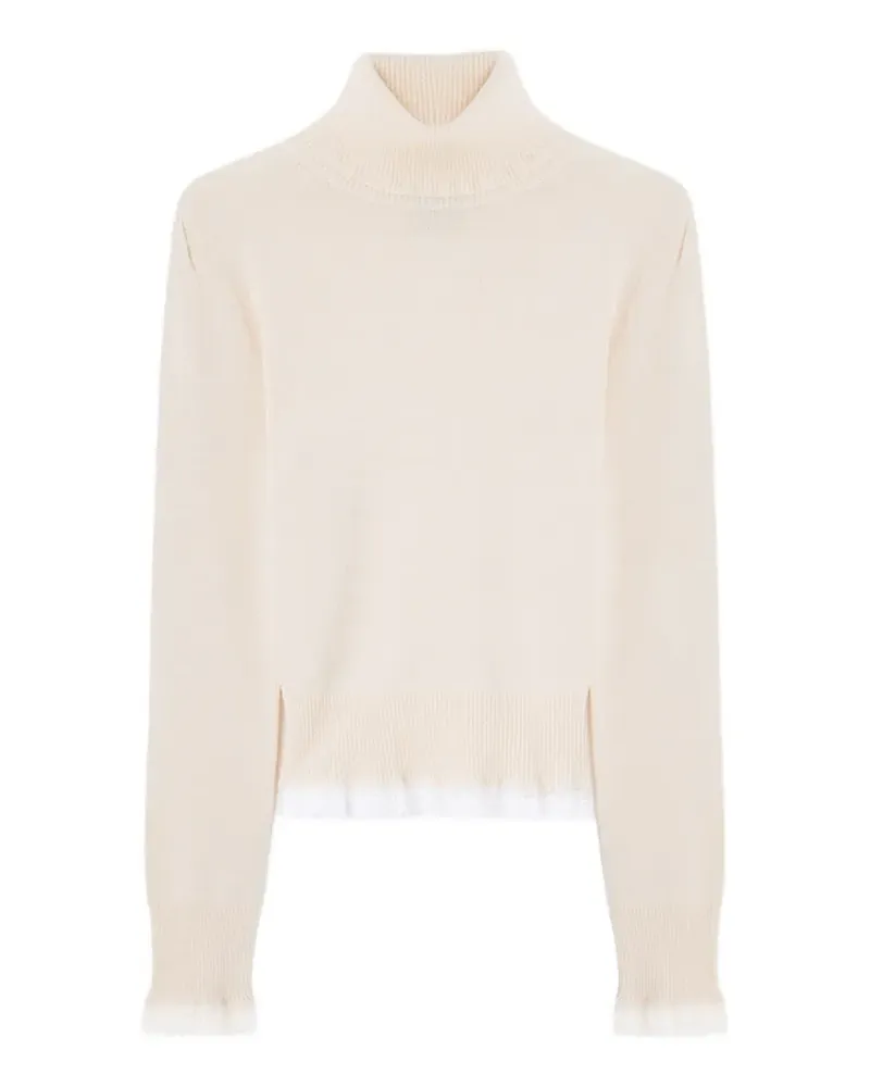 Ganni Rollkragenpullover aus Merinowolle - Nude Nude