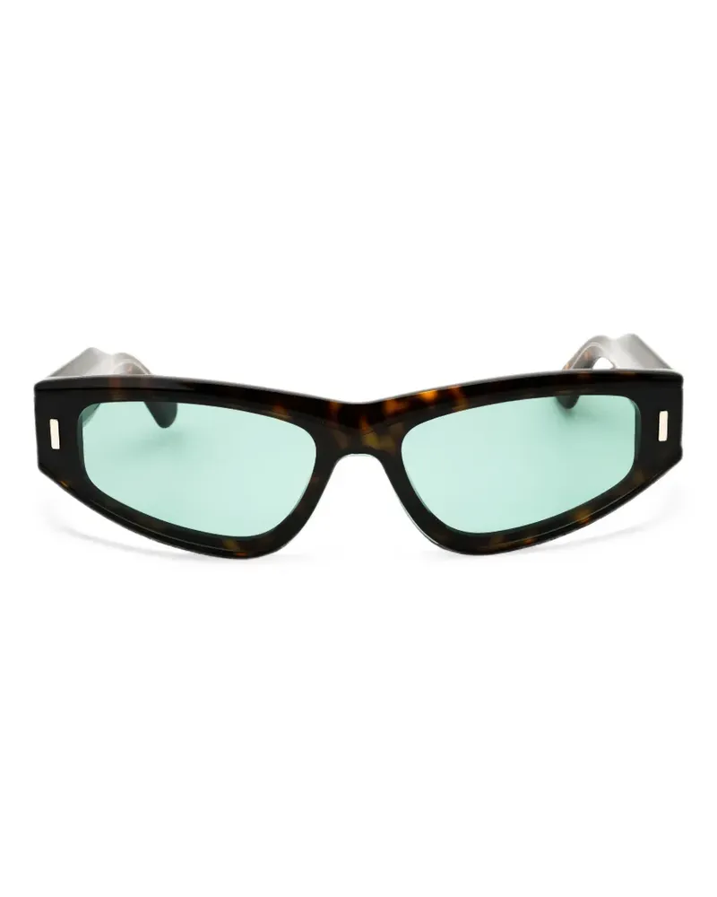 Calvin Klein tortoiseshell-effect cat-eye frame sunglasses - Braun Braun