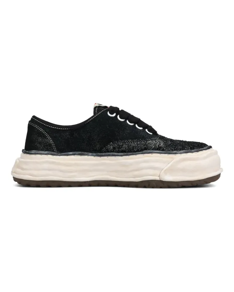 MIHARAYASUHIRO Baker 26 OG sole glittery suede low-top sneakers - Schwarz Schwarz