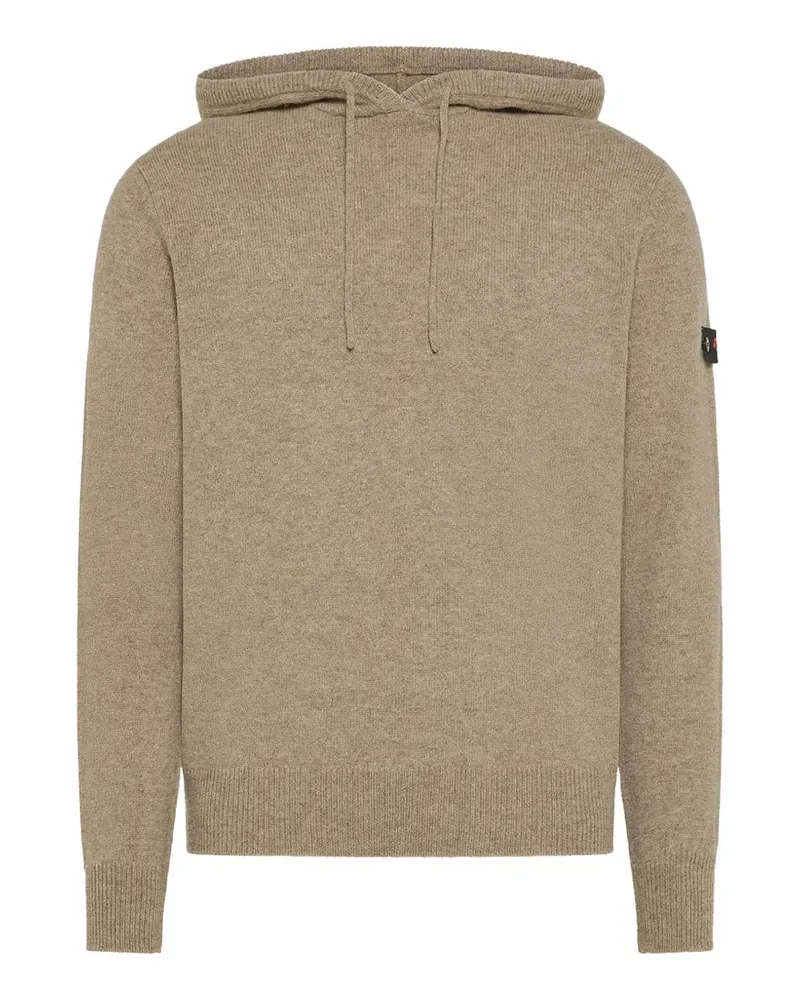 Peuterey Gestrickter Hoodie mit Kordelzug - Nude Nude