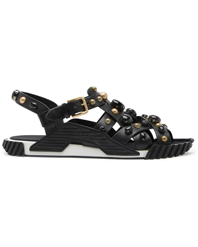Dolce & Gabbana NS1' Sandalen mit Nieten - Schwarz Schwarz
