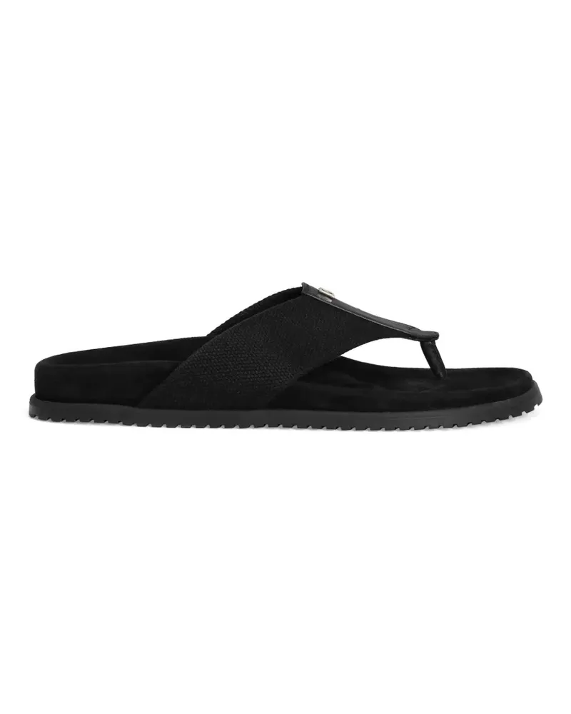 Dolce & Gabbana logo-plaque flip-flops - Schwarz Schwarz