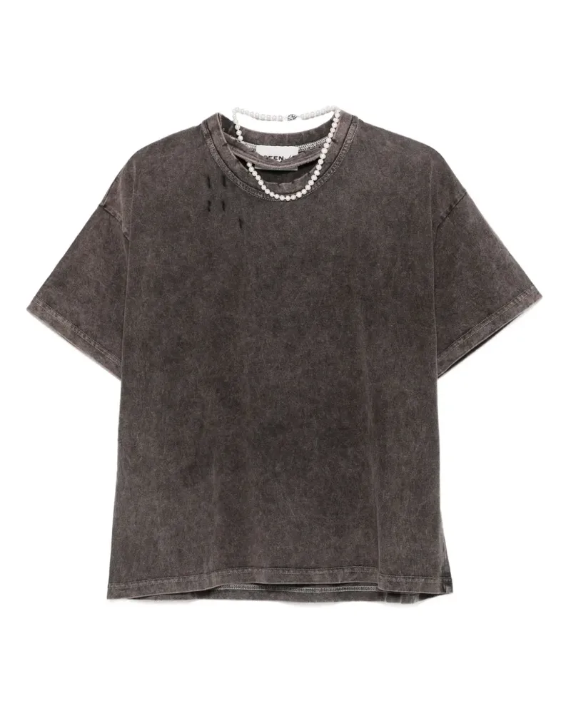 Seen Users T-Shirt mit Acid-Wash-Effekt - Schwarz Schwarz