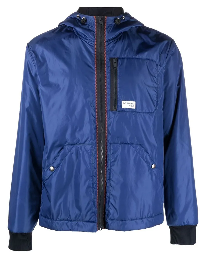 Fay Gefütterte Jacke mit Reißverschluss - Blau Blau