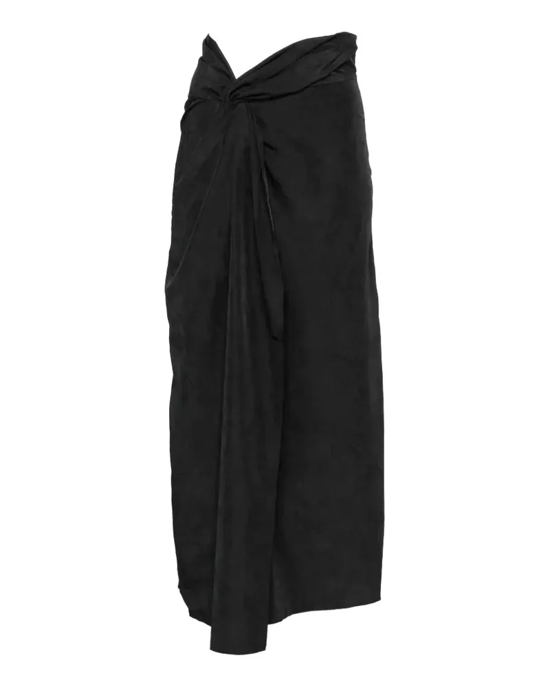 Róhe twist-detail midi skirt - Schwarz Schwarz