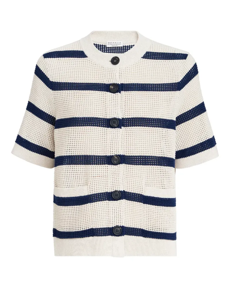 Brunello Cucinelli Cardigan mit kurzen Ärmeln - Nude Nude