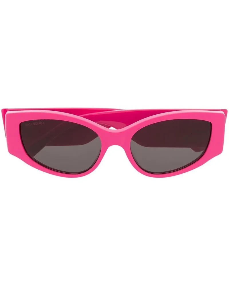 Balenciaga Cat-Eye-Sonnenbrille mit Logo-Print - Rosa Rosa