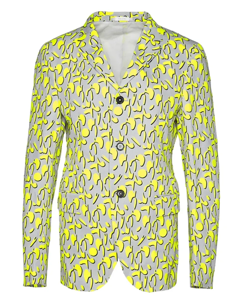 Jil Sander Sakko mit geometrischem Print - Gelb Gelb