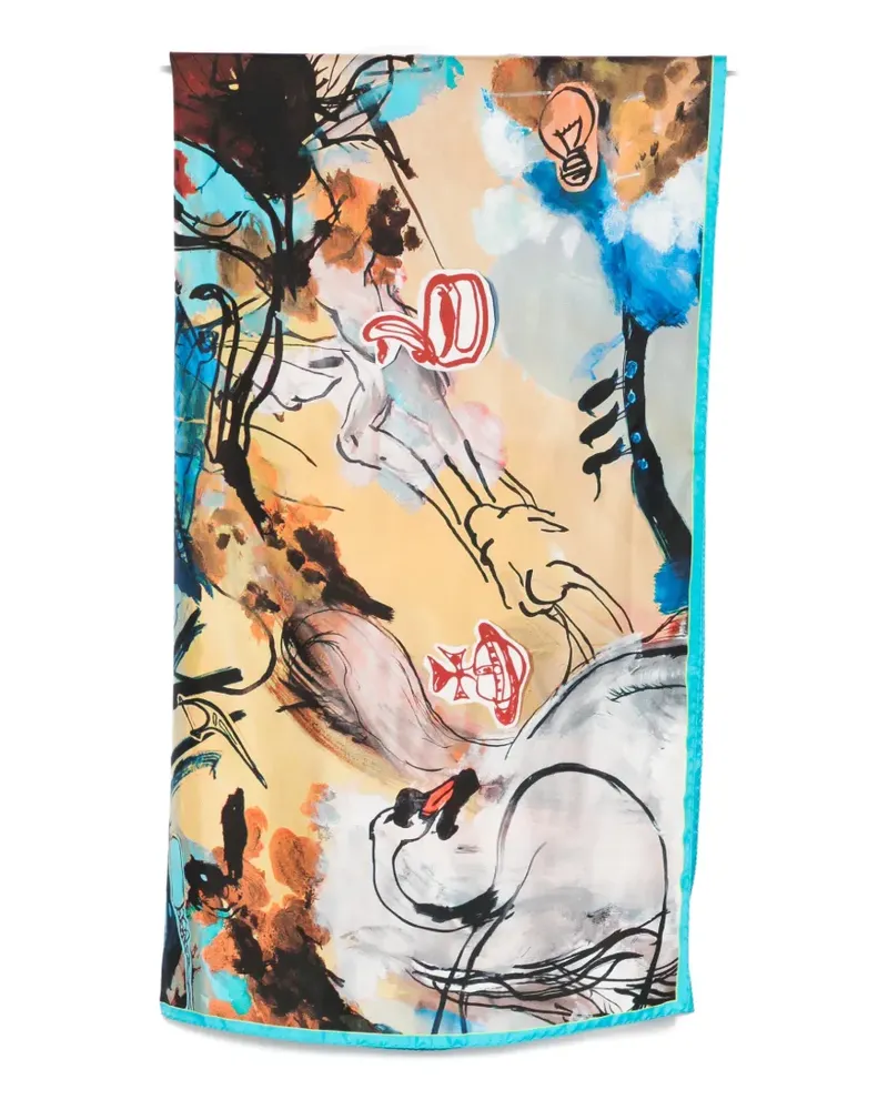 Vivienne Westwood printed scarf - Blau Blau