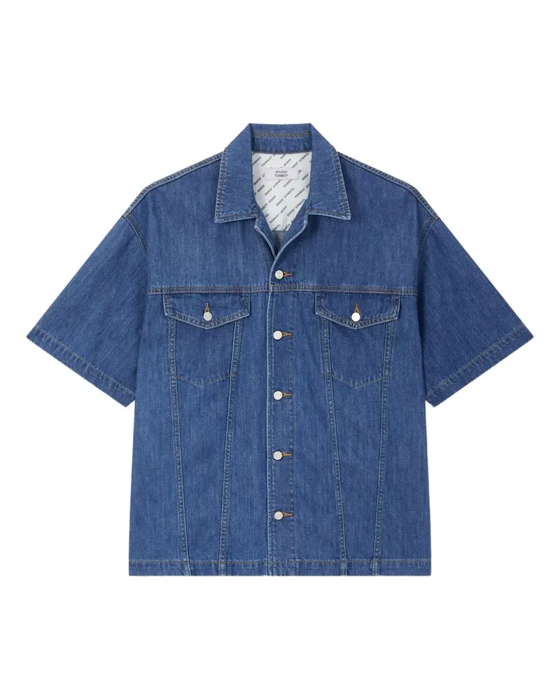 STUDIO TOMBOY Kurzärmeliges Jeanshemd - Blau Blau