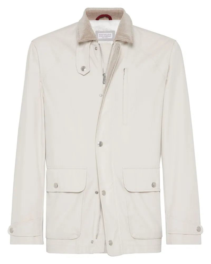 Brunello Cucinelli Wasserabweisende Hemdjacke - Weiß Weiß