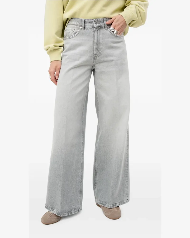 HUGO BOSS wide-leg jeans - Grau Grau
