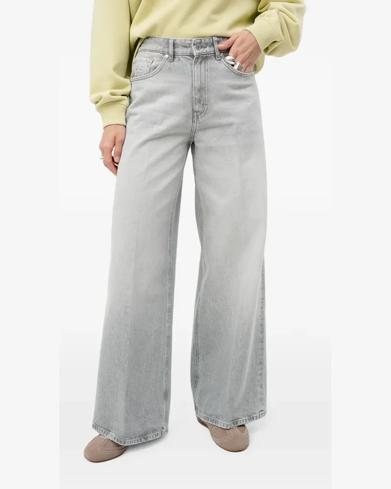 HUGO BOSS wide-leg jeans - Grau Grau