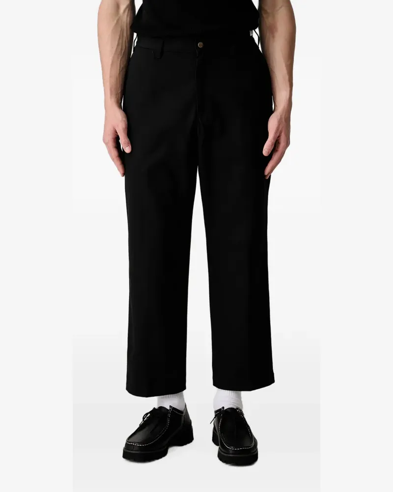 Neighborhood Gerade Hose mit Logo-Patch - Schwarz Schwarz