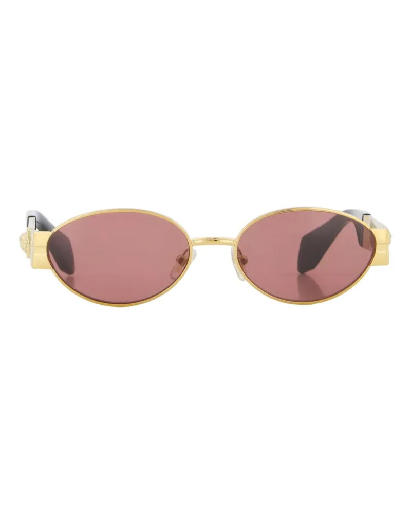 Versace Medusa plaque round-frame sunglasses - Gold Gold